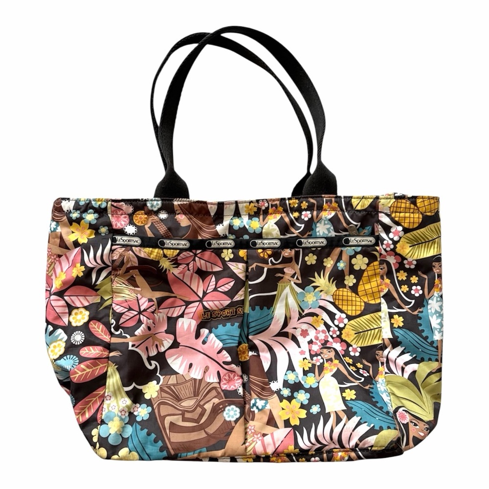 LeSportsac Limited Edition Wahine Hula Girl Hawaii Tribeca Tote Bag